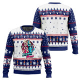 Hooktab Pabst Blue Ribbon Rick And Morty Ugly Christmas Sweater