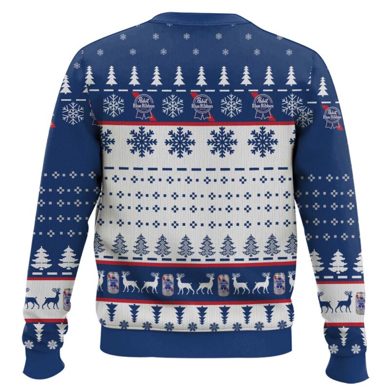 Hooktab Pabst Blue Ribbon Titties Funny Ugly Christmas Sweater Hooktab Pabst Blue Ribbon Titties Funny Ugly Christmas Sweater