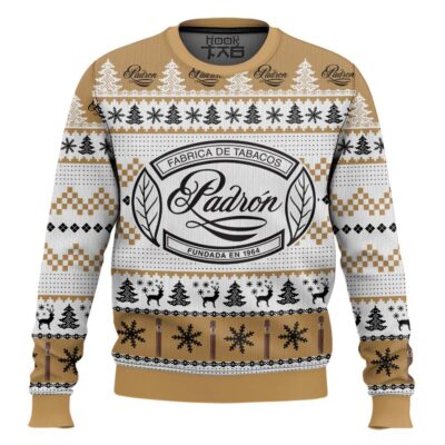 Hooktab Padrón Cigar Ugly Christmas Sweater
