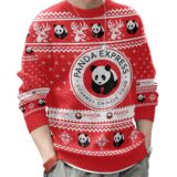 Hooktab Panda Express Gourmet Chinese Food Ugly Christmas Sweater