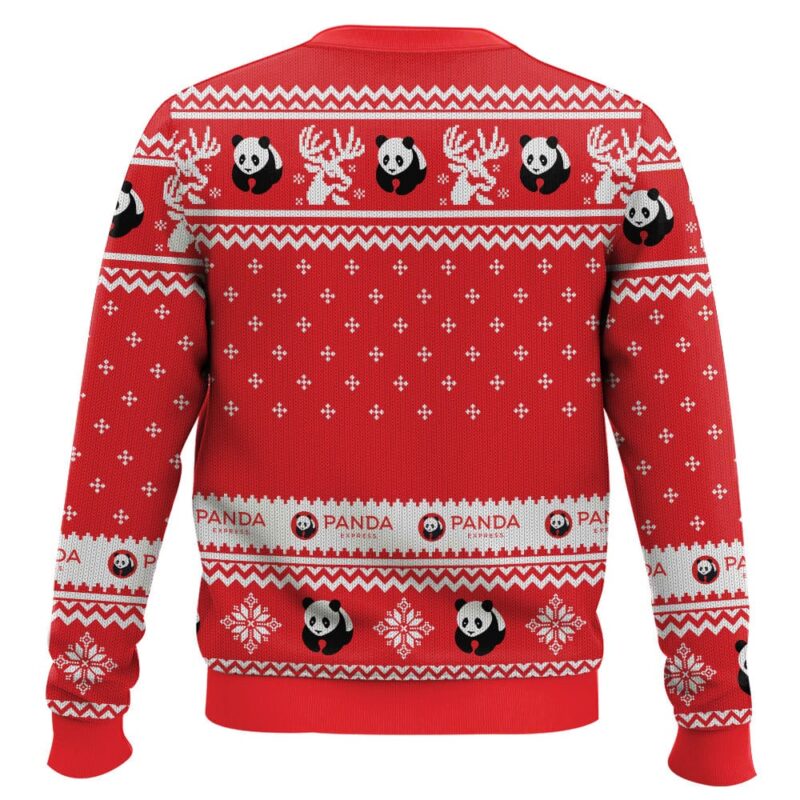 Hooktab Panda Express Gourmet Chinese Food Ugly Christmas Sweater Hooktab Panda Express Gourmet Chinese Food Ugly Christmas Sweater