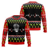 Hooktab Papa Emeritus Ghost Ugly Christmas Sweater