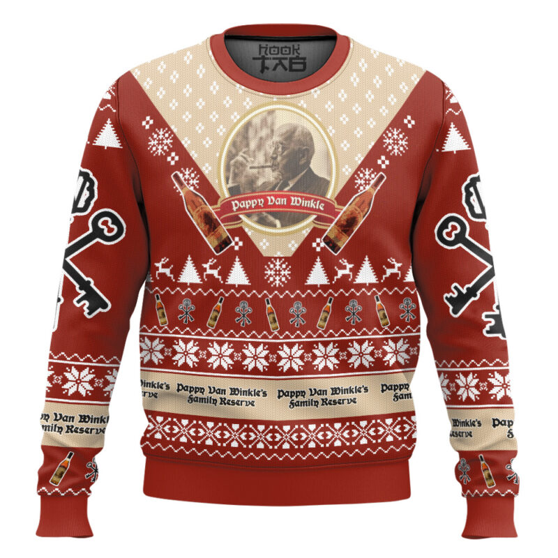 Hooktab Pappy Van Winkle's Ugly Christmas Sweater