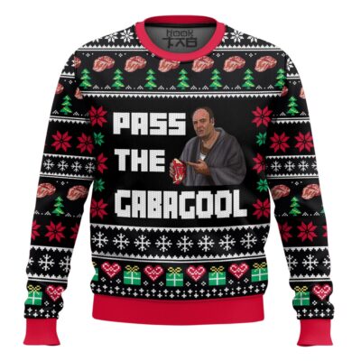 Hooktab Pass The Gabagool The Sopranos Ugly Christmas Sweater