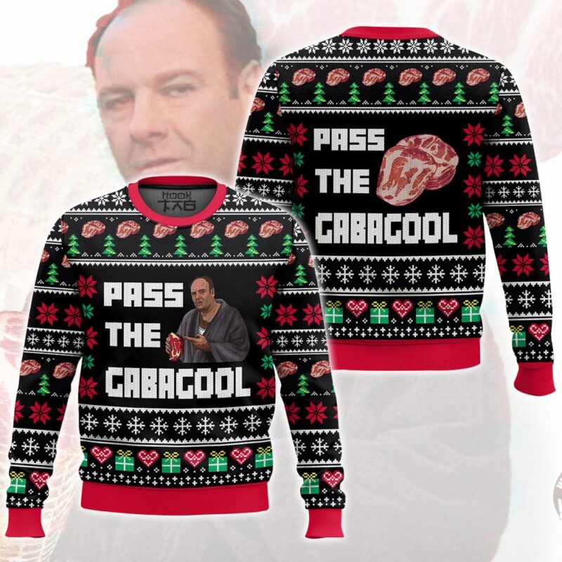 Hooktab Pass The Gabagool The Sopranos Ugly Christmas Sweater Hooktab Pass The Gabagool The Sopranos Ugly Christmas Sweater
