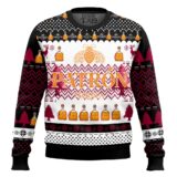 Hooktab Patron Tequila 100% Agave Ugly Christmas Sweater