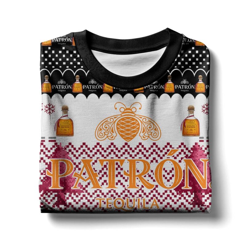 Hooktab Patron Tequila 100% Agave Ugly Christmas Sweater Hooktab Patron Tequila 100% Agave Ugly Christmas Sweater