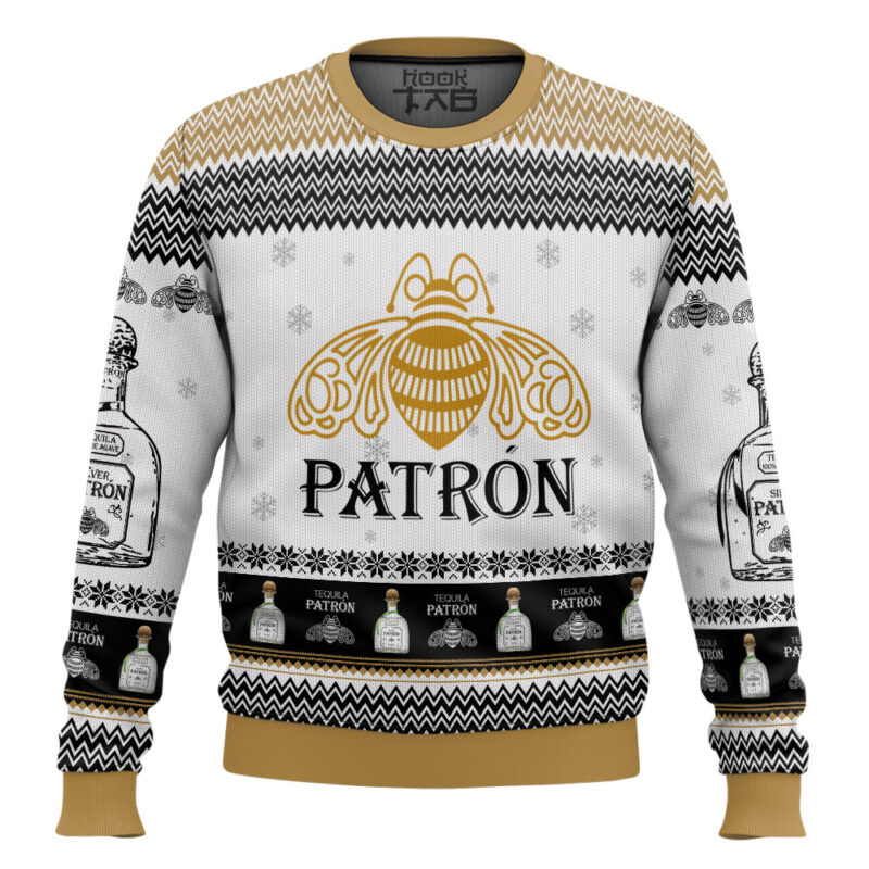 Hooktab Patron Tequila Silver Ugly Christmas Sweater
