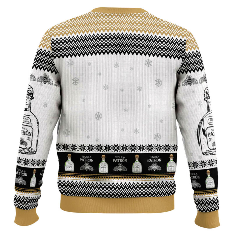 Hooktab Patron Tequila Silver Ugly Christmas Sweater Hooktab Patron Tequila Silver Ugly Christmas Sweater