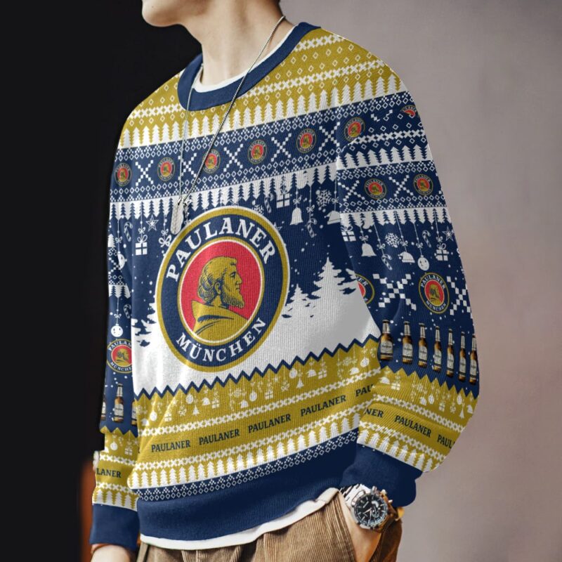 Hooktab Paulaner German Beer Ugly Christmas Sweater Hooktab Paulaner German Beer Ugly Christmas Sweater