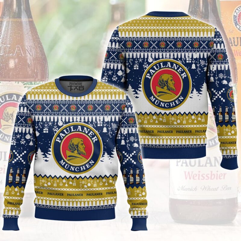 Hooktab Paulaner German Beer Ugly Christmas Sweater Hooktab Paulaner German Beer Ugly Christmas Sweater