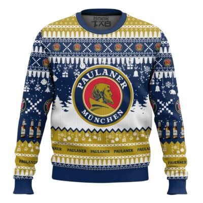 Hooktab Paulaner German Beer Ugly Christmas Sweater