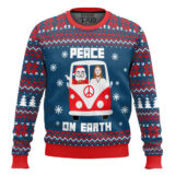 Hooktab Peace On Earth Ugly Christmas Sweater