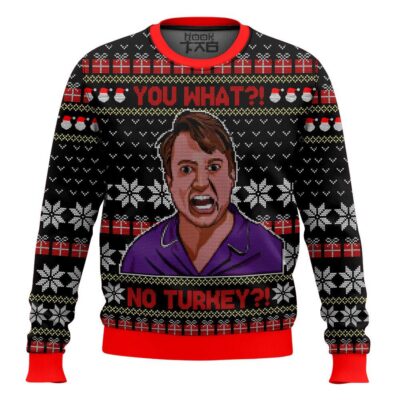Hooktab Peep Show No Turkey Meme Ugly Christmas Sweater