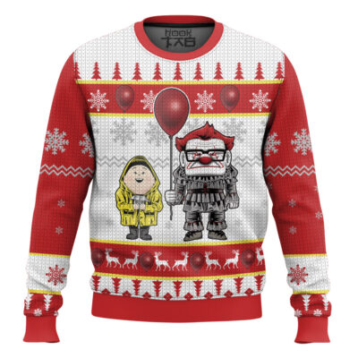Hooktab Pennywise But It Is Up Ugly Christmas Sweater