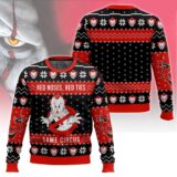 Hooktab Pennywise Red Noses Red Ties It Ugly Christmas Sweater