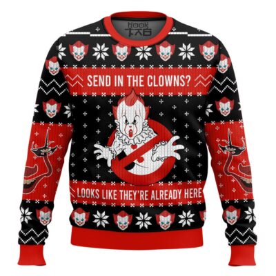 Hooktab Pennywise Send In The Clowns It Ugly Christmas Sweater