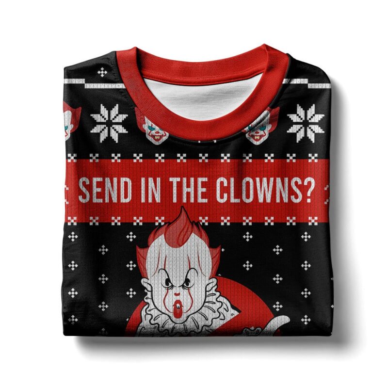 Hooktab Pennywise Send In The Clowns It Ugly Christmas Sweater Hooktab Pennywise Send In The Clowns It Ugly Christmas Sweater