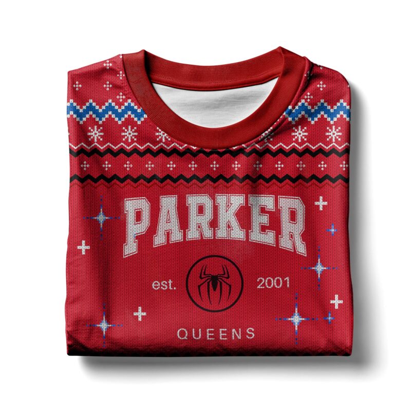 Hooktab Peter Parker Spiderman Ugly Christmas Sweater Hooktab Peter Parker Spiderman Ugly Christmas Sweater