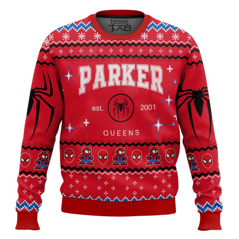 Hooktab Peter Parker Spiderman Ugly Christmas Sweater
