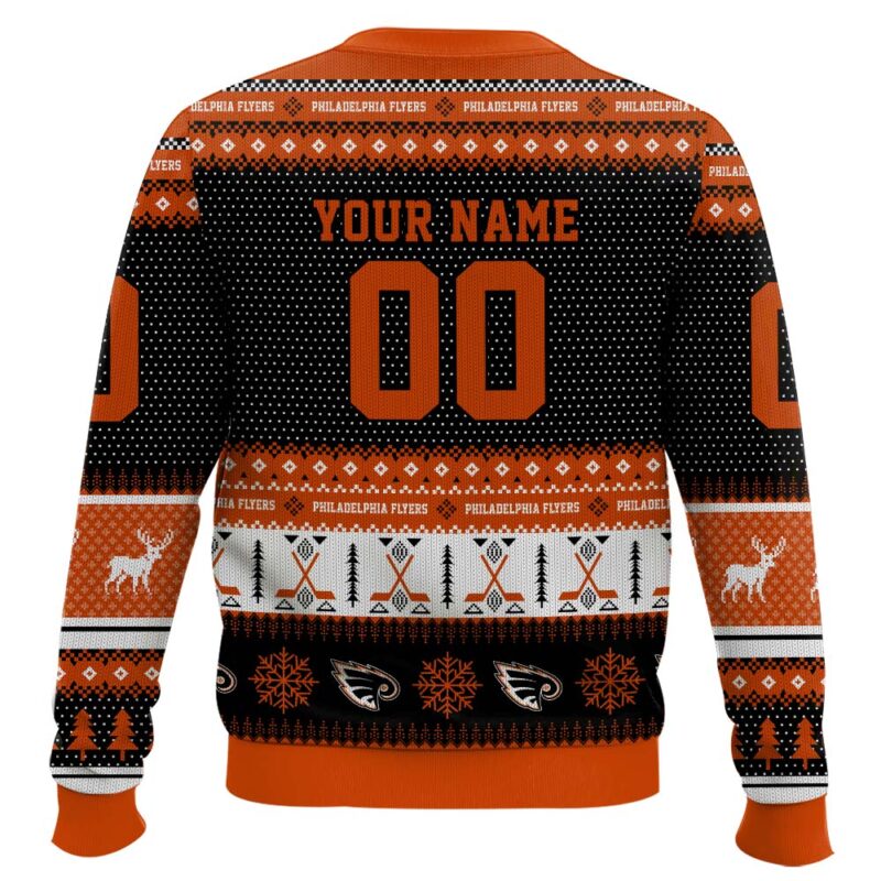 Hooktab Philadelphia Flyers - Custom Name And Number Ugly Sweater Hooktab Philadelphia Flyers - Custom Name And Number Ugly Sweater