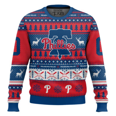 Hooktab Philadelphia Phillies - Custom Name And Number Ugly Sweater