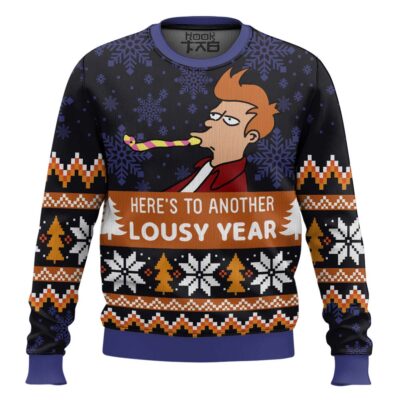 Hooktab Philip J. Fry Lousy Year Futurama Ugly Christmas Sweater
