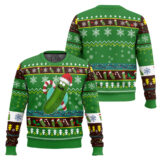 Hooktab Pickle Rickmas Rick And Morty Ugly Christmas Sweater