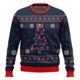 Hooktab Pine Tree Donkey Kong Ugly Christmas Sweater