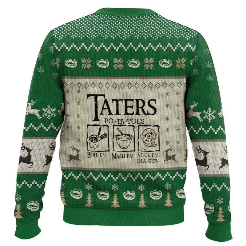 Hooktab Pinetree Taters Potatoes The Lord Of The Rings Ugly Christmas Sweater Hooktab Pinetree Taters Potatoes The Lord Of The Rings Ugly Christmas Sweater