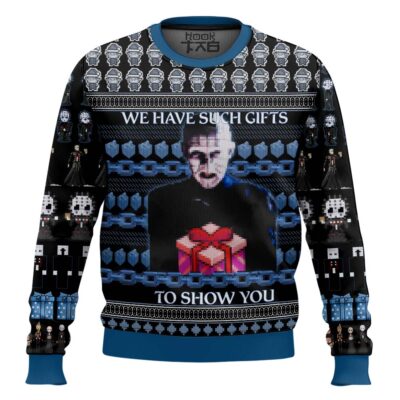 Hooktab Pinhead Have Such Gift To Show You Hellraiser Ugly Christmas Sweater