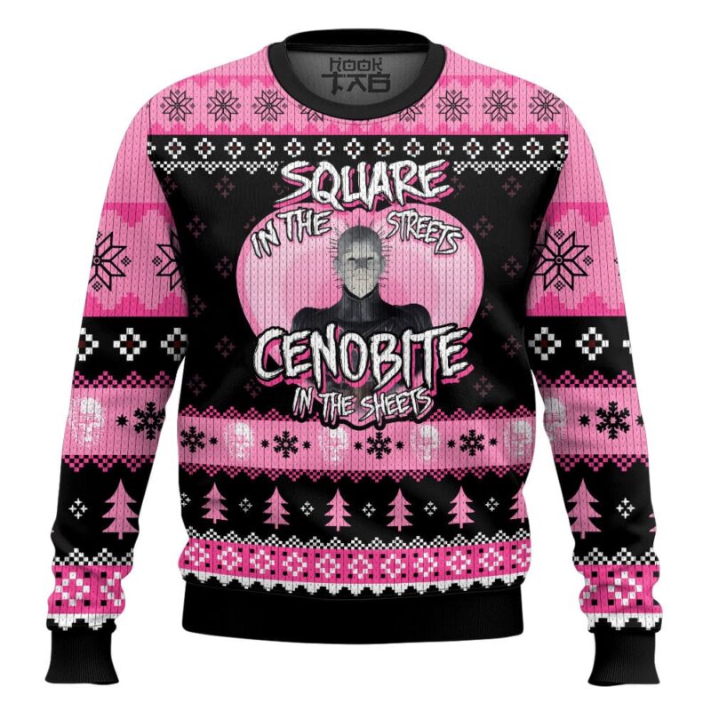 Hooktab Pinhead Square In The Streets Hellraiser Ugly Christmas Sweater