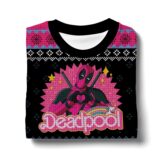 Hooktab Pink Deadpool Ugly Christmas Sweater
