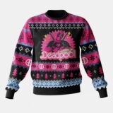 Hooktab Pink Deadpool Ugly Christmas Sweater
