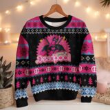Hooktab Pink Deadpool Ugly Christmas Sweater