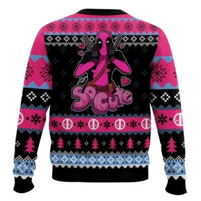 Hooktab Pink Deadpool Ugly Christmas Sweater
