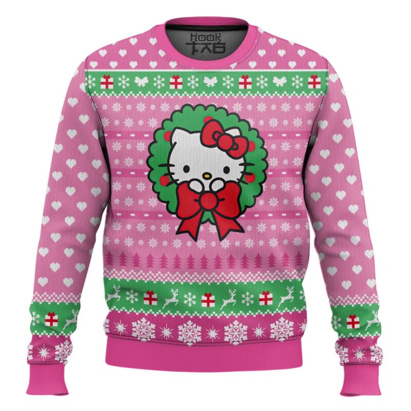 Hooktab Pink Hello Kitty Ugly Christmas Sweater