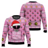 Hooktab Pink Ranger Ho-ho Power Rangers Ugly Christmas Sweater