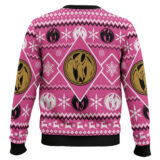 Hooktab Pink Ranger Mighty Morphin Ugly Christmas Sweater