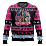 Hooktab Pink Wolverine Ugly Christmas Sweater