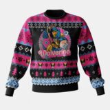 Hooktab Pink Wolverine Ugly Christmas Sweater