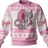 Hooktab Pink Xenomorph Alien Ugly Christmas Sweater