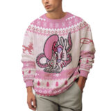 Hooktab Pink Xenomorph Alien Ugly Christmas Sweater