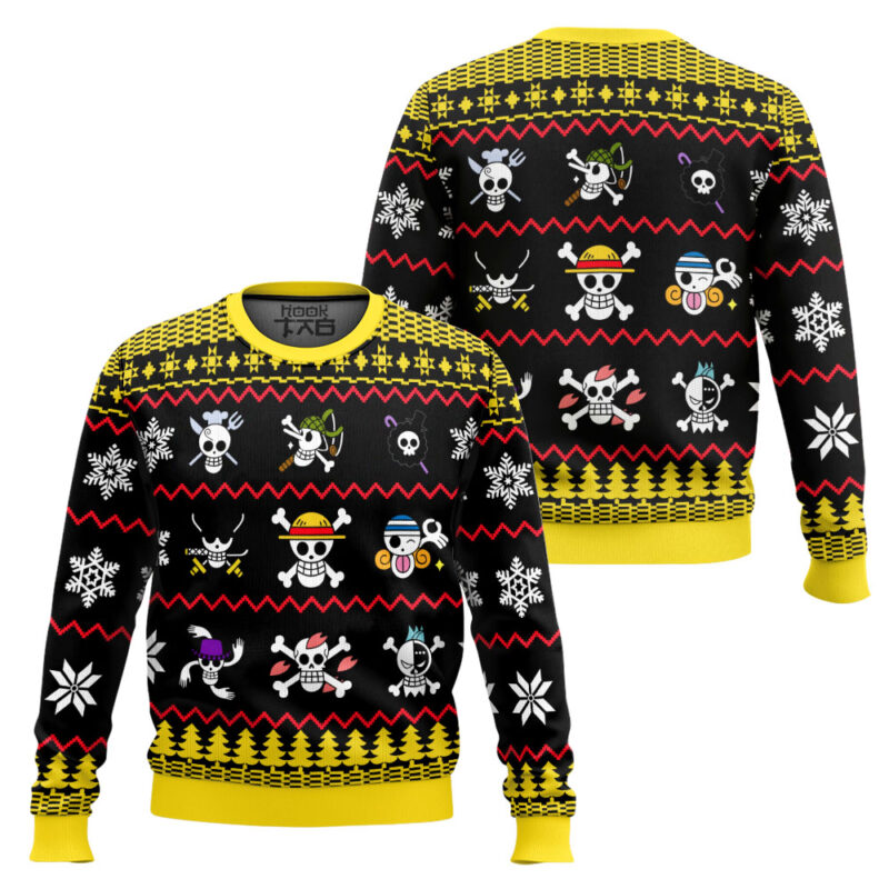 Hooktab Pirates Crews One Piece Ugly Christmas Sweater Hooktab Pirates Crews One Piece Ugly Christmas Sweater