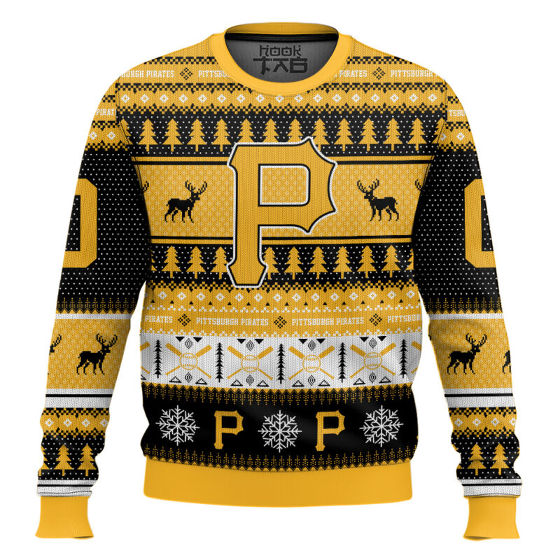 Hooktab Pittsburgh Pirates - Custom Name And Number Ugly Sweater