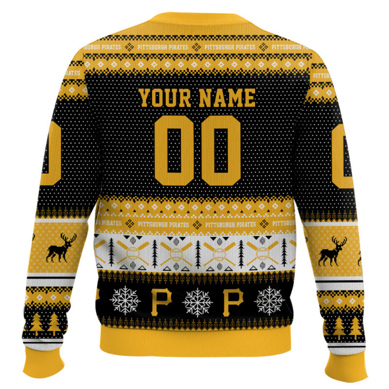 Hooktab Pittsburgh Pirates - Custom Name And Number Ugly Sweater Hooktab Pittsburgh Pirates - Custom Name And Number Ugly Sweater