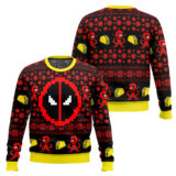 Hooktab Pixel Deadpool Ugly Christmas Sweater