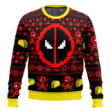 Hooktab Pixel Deadpool Ugly Christmas Sweater