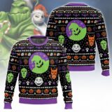 Hooktab Pixel Oogie Boogie Ugly Christmas Sweater