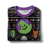 Hooktab Pixel Oogie Boogie Ugly Christmas Sweater